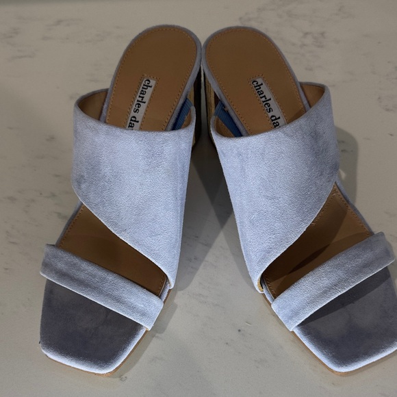 Charles David blue suede sandal - Picture 1 of 4